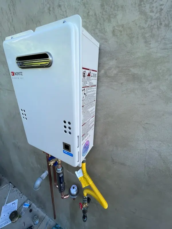 Tankless water heater installation for Purdy homes